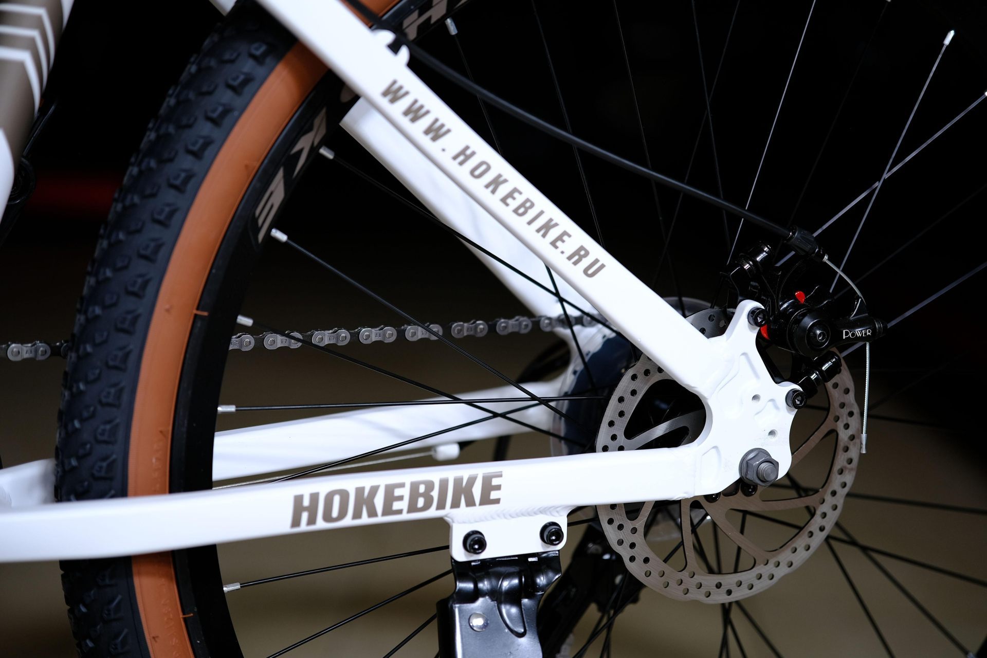 Тормоз Power disc 160 механический HOKE ONE WAY 26 белый-коричневый